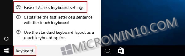 教你如何在win10系统中启用和禁用粘滞密钥
