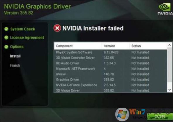分析win10系统Nvidia驱动安装失败的原因