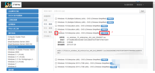 怎样在msdn我告诉你中下载Win10镜像