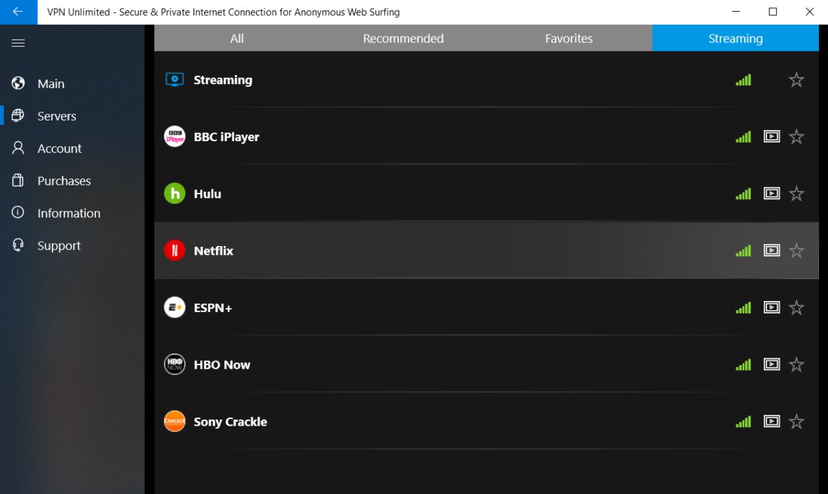 适用于Win10的VPN Unlimited的应用程序(图2)