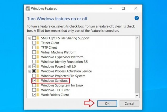 教你如何在win10 1903中启用Windows Sandbox功能