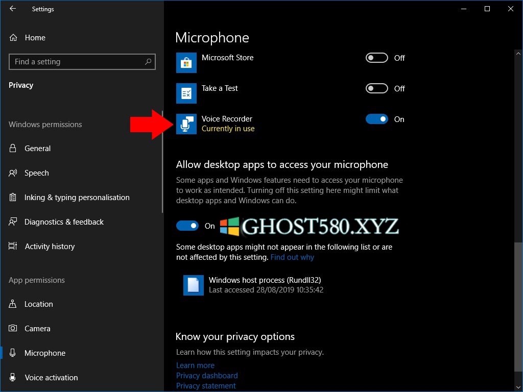Win10查看应用程序使用麦克风