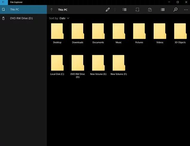 访问新的Win10文件资源管理器