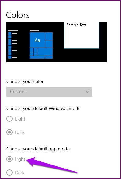 Win10禁用黑暗模式