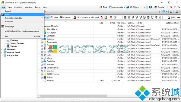 Win10使用DirPrintOK打印目录和文件夹内容