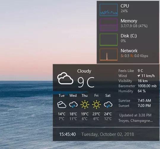 Win10使用Widgets实时监控系统信息