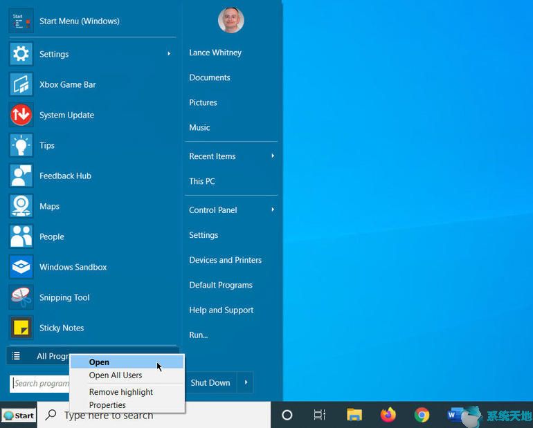 使用Open Shell作为Win10开始菜单