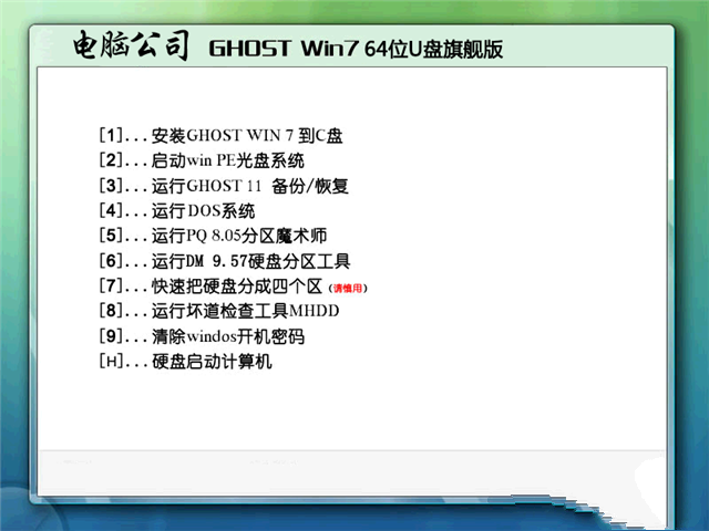 电脑公司Win7 64位U盘装系统推荐（旗舰版W7）1.png