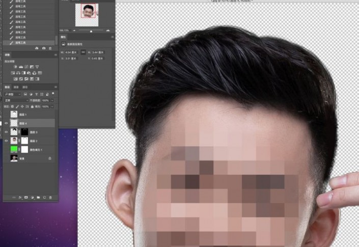 PS抠头发教程:Photoshop CC 2019把黑色背景的黑色头发抠出方法