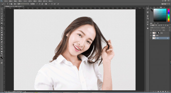 PS抠图教程：Photoshop CS6通道人物抠头发步骤