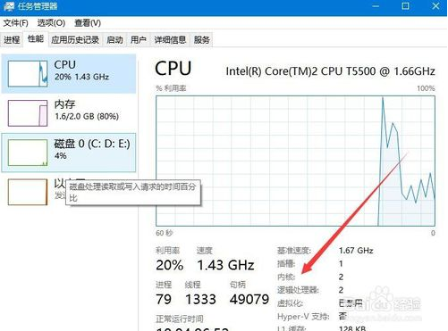 查看win10系统是几核CPU的方法