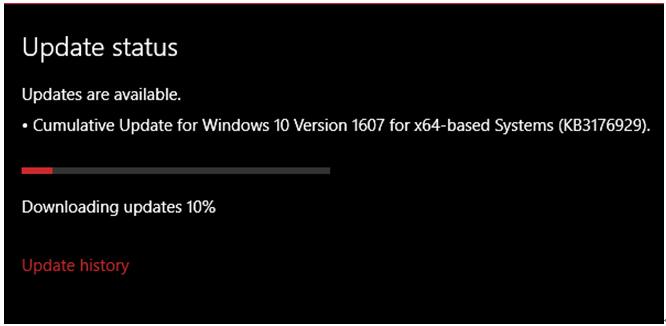 Windows10系统更新KB3176929建立14393.10