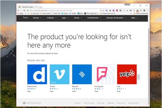 微软尴尬的从Windows商店删除YouTube webwrapper程序(图2)