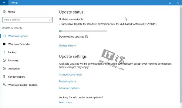 Windows10 1607版本KB3201845补丁更新内容大全