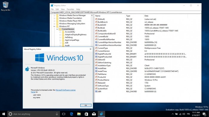 Win10 Build 15055发布:正式启用Version 1703