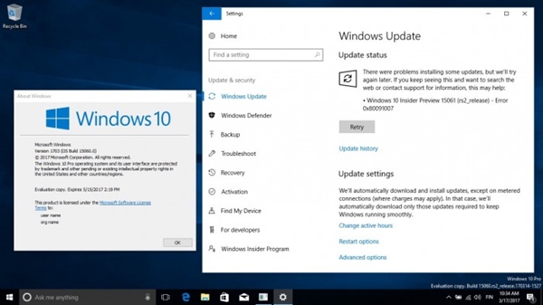微软Win10 15061无法更新的解决技巧