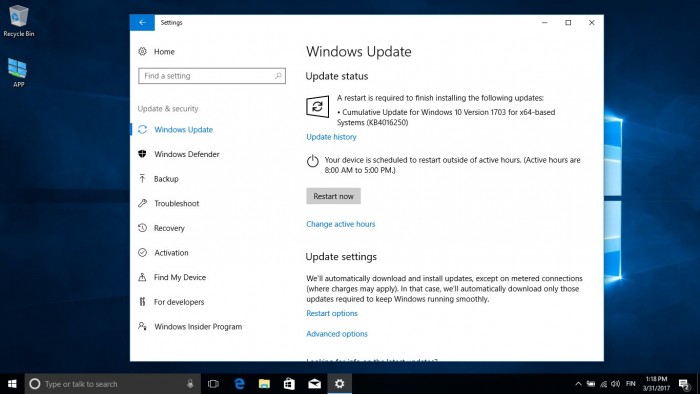Win10 Creators Update RTM版迎来首个累积更新