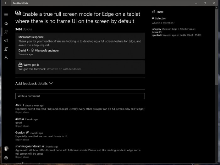 Win10 Edge浏览器将在Redstone 3上支持全屏模式2.jpg