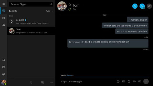 适用于Windows 10的Skype更新了快速通道的新用户界面(图3)