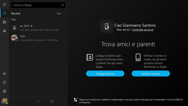 适用于Windows 10的Skype更新了快速通道的新用户界面(图2)