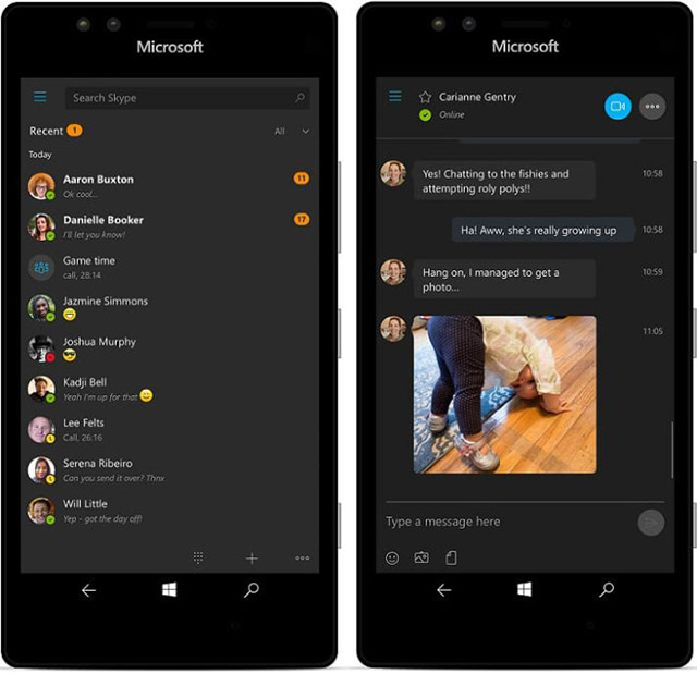 适用于Windows 10的Skype更新了快速通道的新用户界面