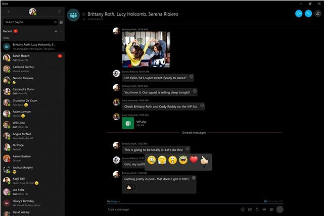 Win10的Skype更新带来消息反应,设计调整等等(图2)