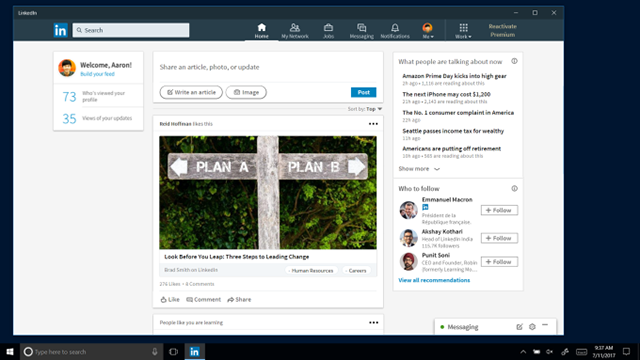 LinkedIn的新Windows 10桌面应用程序发布2.png