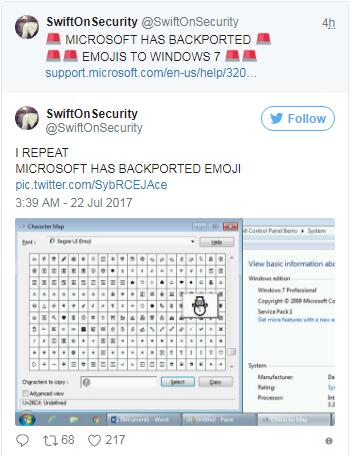 微软说Windows 10到Windows 7回迁emojis+.jpg