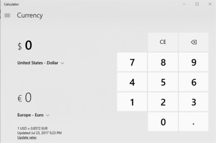 Windows 10的计算器用货币转换器更新.jpg