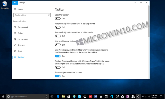 Windows 10下调整任务栏的多种技巧