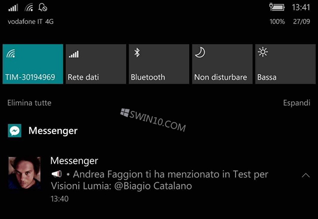 在Windows 10 Mobile中，Facebook Messenger可以提到群组.jpg