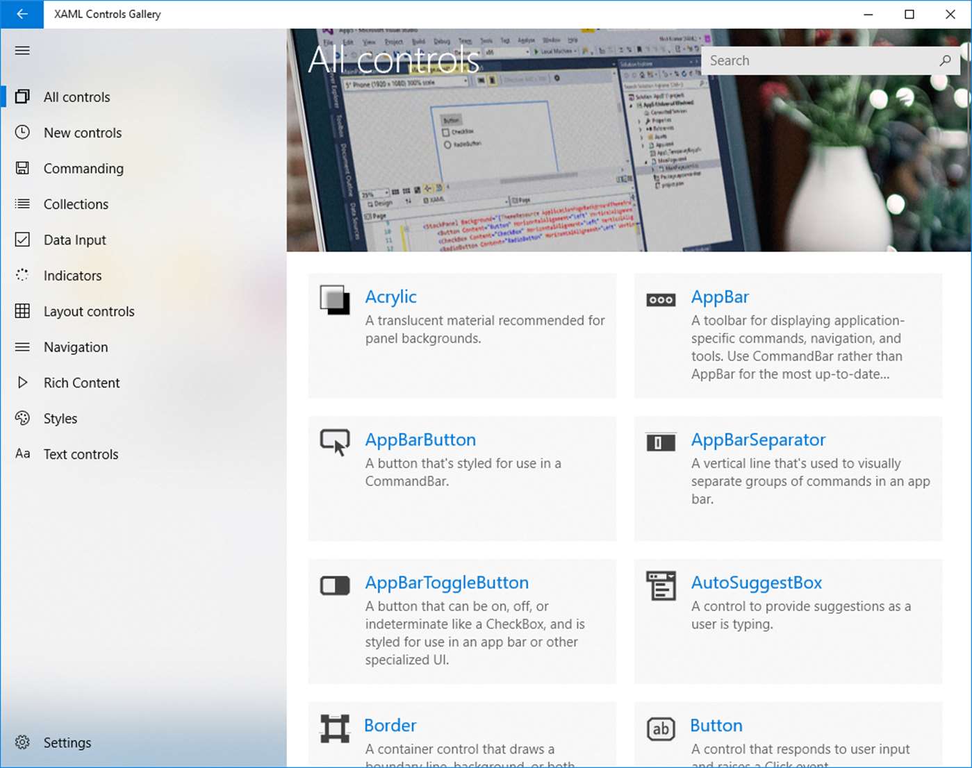 Win10 UWP应用：XAML Controls Gallery应用下载1.jpg