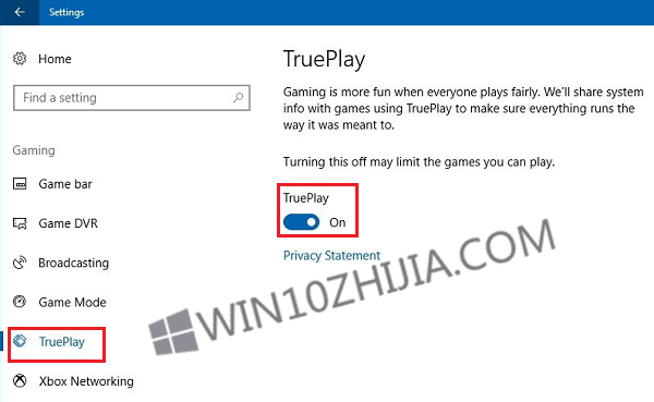 Win10 1709下的TruePlay防盗游戏功能.jpg