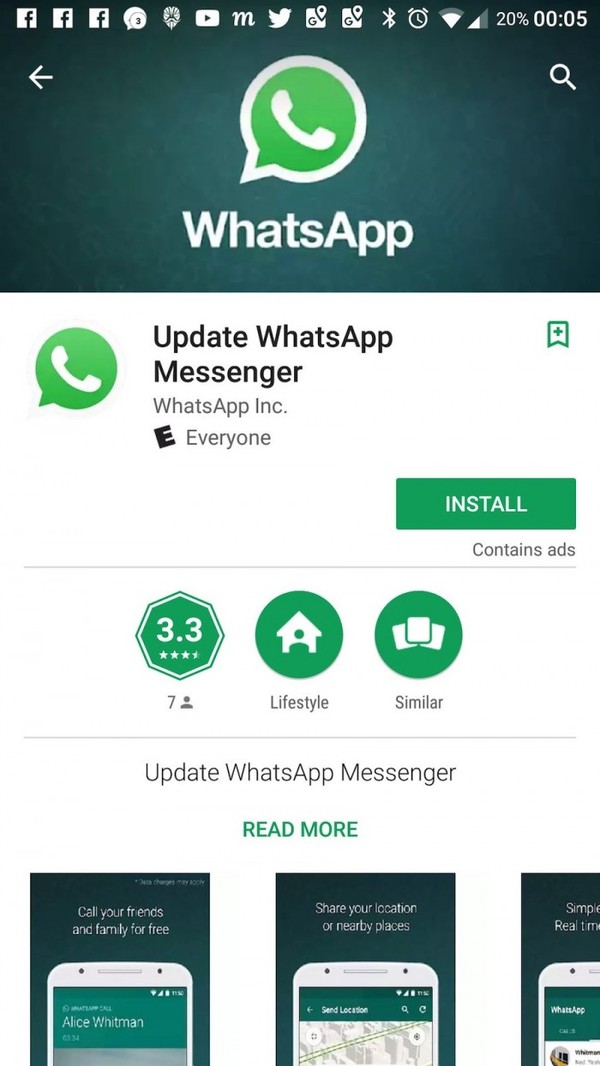 Google Play 商店中假冒 WhatsApp 应用下载量超过一百万