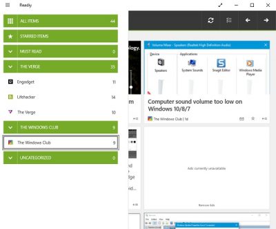 免费的RSS阅读器适用于windows10系统