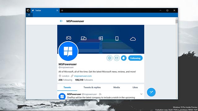 Twitter推出针对Windows10设备的PWA应用更新