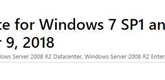 微软推送Win7/8.1最新KB4462923|KB4462926补丁