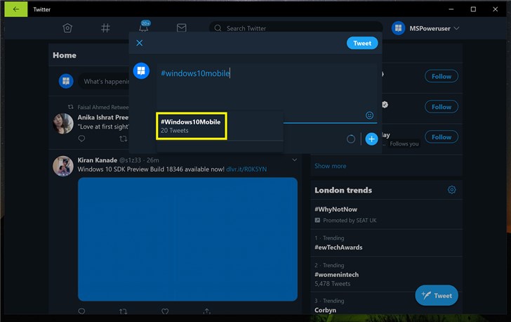 Twitter PWA Windows 10版更新：帮你保持趋势