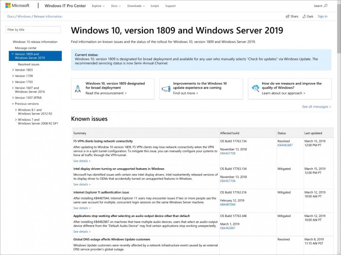 微软重设Windows 10更新历史记录页面.jpg