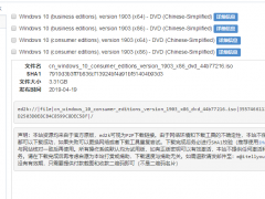 MSDN原版Win10 1903简体中文iso镜像下载