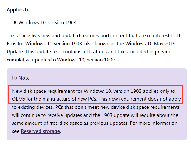 Windows 10 May 2019的新储存要求仅限新PC2.png