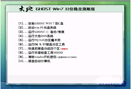 大地 GHOST WIN7 SP1 X86 稳定旗舰版 V2015.04