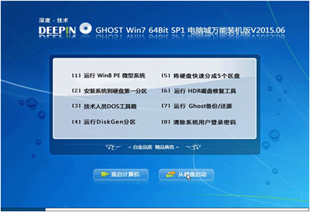 深度技术 Windows7 SP1 X64 电脑城旗舰版 V2015.06