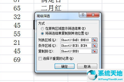 将筛选结果复制到其他位置