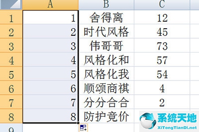 以下图的这张表格为例子
