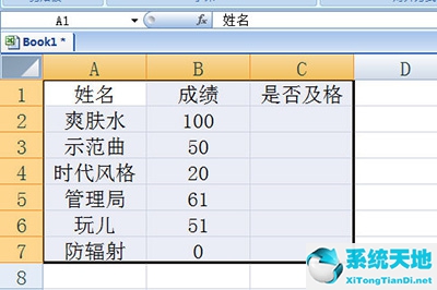 示例表格