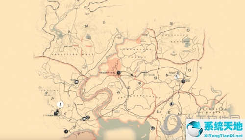 荒野大镖客2部分游戏地图